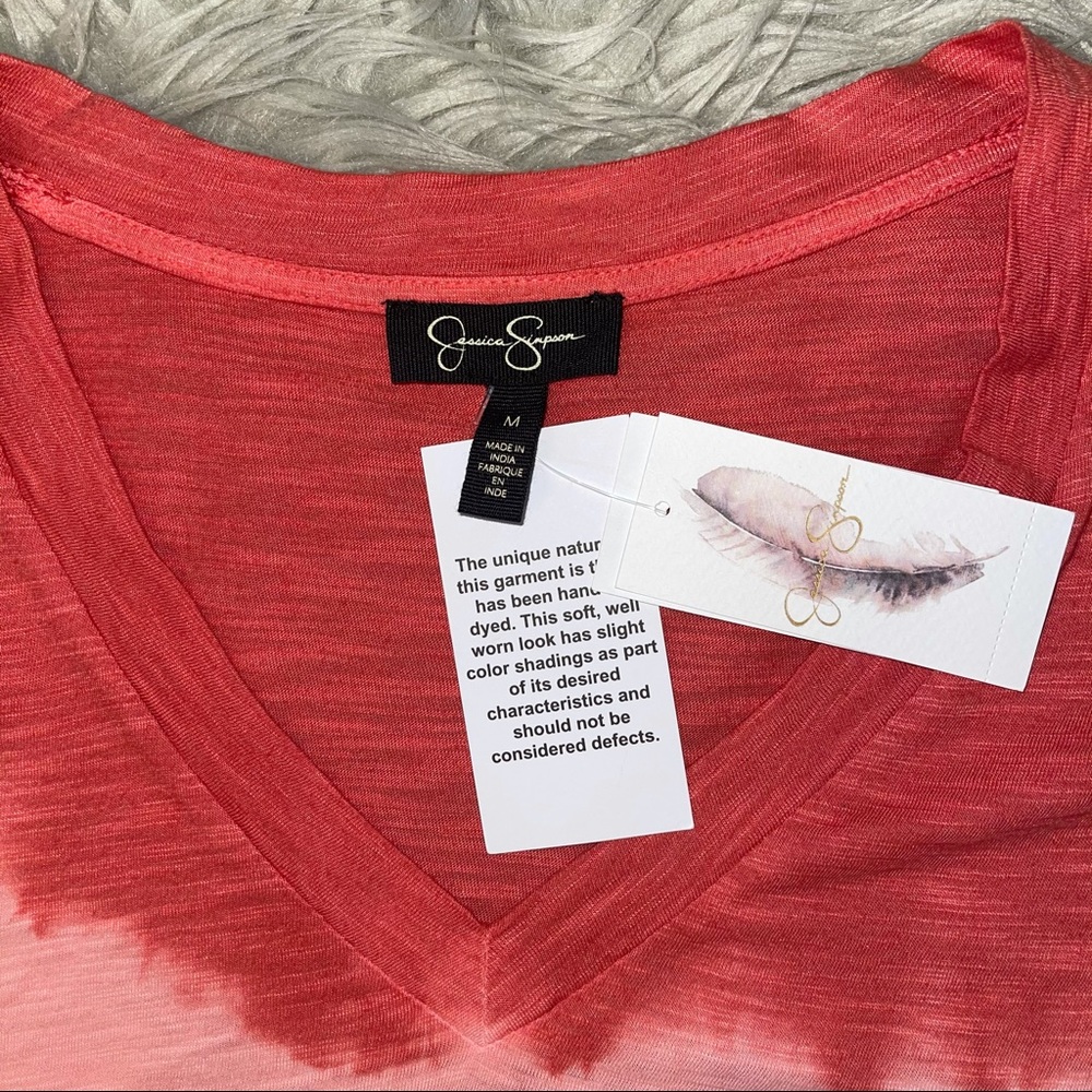 Jessica Simpson Tie Dye Short Sleeve Tee Size M - Picture 4 of 5